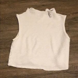 Stretchy Turtleneck Crop Top